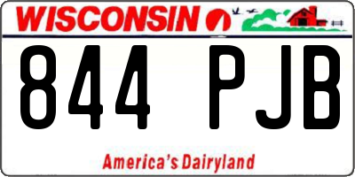 WI license plate 844PJB