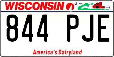 WI license plate 844PJE
