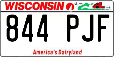 WI license plate 844PJF