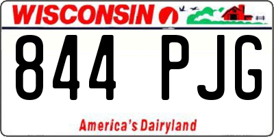 WI license plate 844PJG