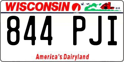 WI license plate 844PJI