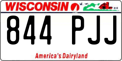 WI license plate 844PJJ