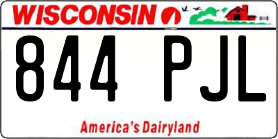 WI license plate 844PJL