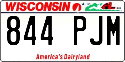 WI license plate 844PJM
