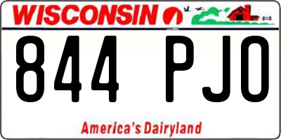 WI license plate 844PJO