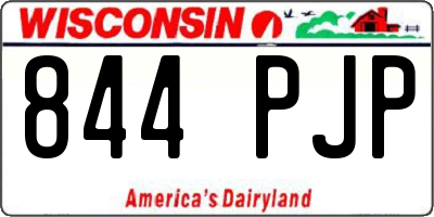 WI license plate 844PJP