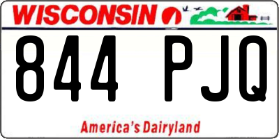 WI license plate 844PJQ