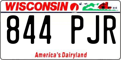WI license plate 844PJR