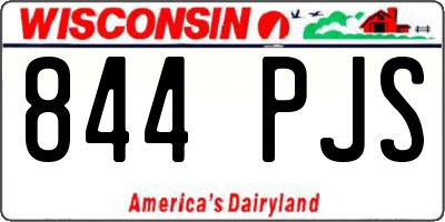 WI license plate 844PJS