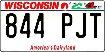 WI license plate 844PJT