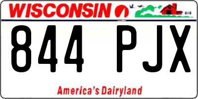 WI license plate 844PJX