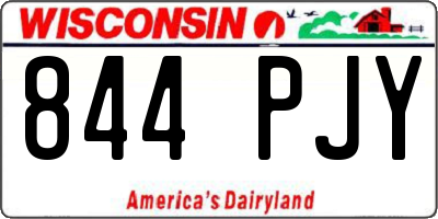 WI license plate 844PJY