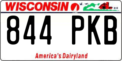 WI license plate 844PKB