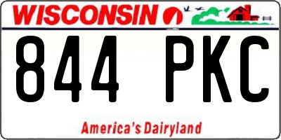 WI license plate 844PKC