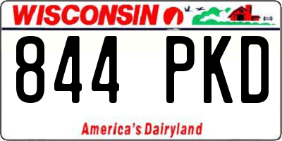 WI license plate 844PKD