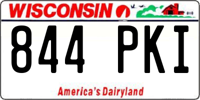 WI license plate 844PKI