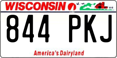 WI license plate 844PKJ