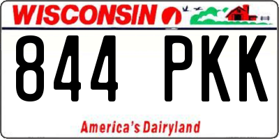 WI license plate 844PKK