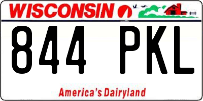WI license plate 844PKL