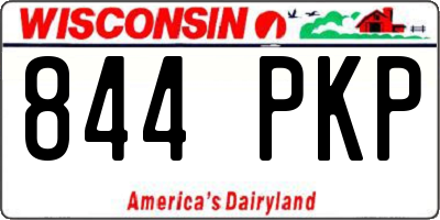 WI license plate 844PKP