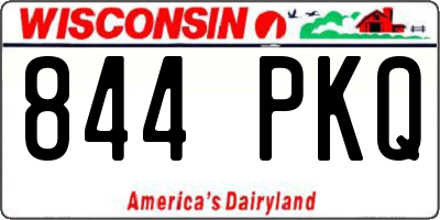 WI license plate 844PKQ