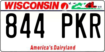 WI license plate 844PKR