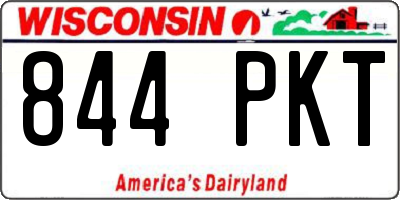 WI license plate 844PKT