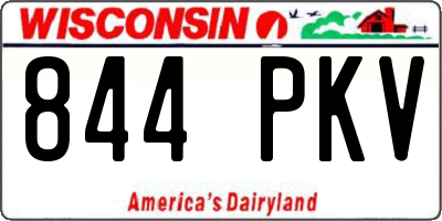 WI license plate 844PKV