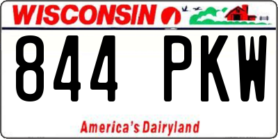WI license plate 844PKW