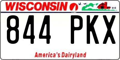 WI license plate 844PKX