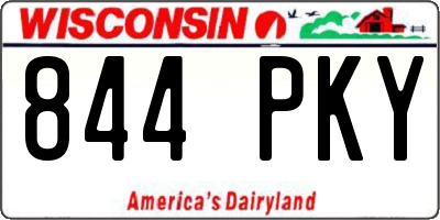 WI license plate 844PKY