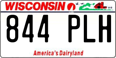 WI license plate 844PLH