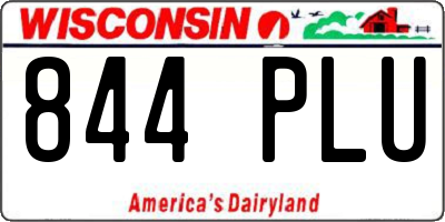 WI license plate 844PLU