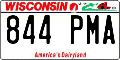 WI license plate 844PMA
