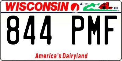 WI license plate 844PMF