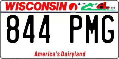 WI license plate 844PMG