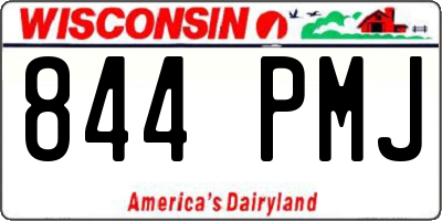 WI license plate 844PMJ
