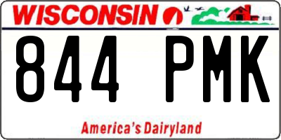 WI license plate 844PMK