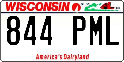 WI license plate 844PML