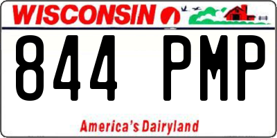 WI license plate 844PMP