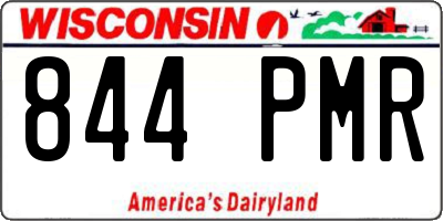 WI license plate 844PMR