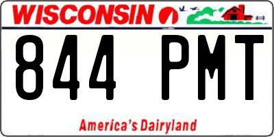 WI license plate 844PMT