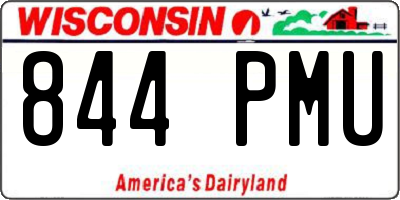 WI license plate 844PMU