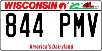 WI license plate 844PMV