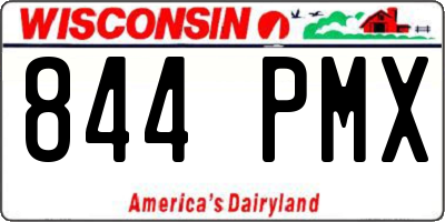 WI license plate 844PMX