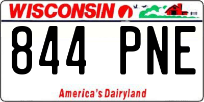 WI license plate 844PNE