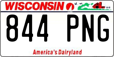 WI license plate 844PNG