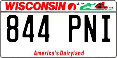 WI license plate 844PNI