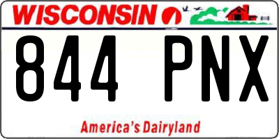 WI license plate 844PNX