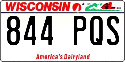 WI license plate 844PQS